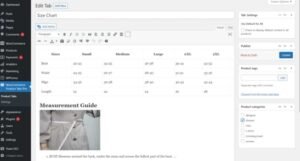 WooCommerce Product Size Guide