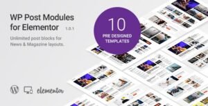 WP Post Modules for NewsPaper and Magazine Layouts (Elementor Addon) v2.5.1